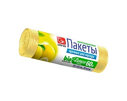 Мешки для мусора 60 л, ароматизированные, Лимон, желтые, в рулоне 20 шт., ПНД, 9 мкм, 650х550 мм, GRIFON Aroma, 101-023 Li в Шахты
