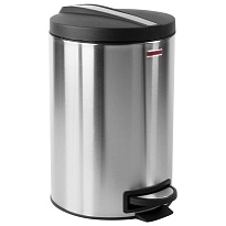 Ведро-контейнер для мусора (урна) с педалью LAIMA Modern, 12 л, матовое, нержавеющая сталь, со съемным внутренним ведром в Шахты