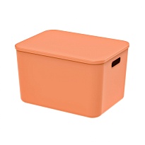 Ящик пластиковый вкладываемый оранжевый 410х305х245 мм в Шахты