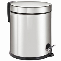 Ведро-контейнер для мусора урна с педалью LAIMA Classic Plus, 5 л, зеркальное в Шахты
