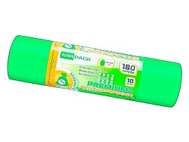 Мешки для мусора 180 л, ароматизированные, зеленые, в рулоне 10 шт., ПВД, 35 мкм, 1100х930 мм, PREMIUM+, 180105301 в Шахты Мешки для мусора 180 л, ароматизированные, зеленые, в рулоне 10 шт., ПВД, 35 мкм, 1100х930 мм, PREMIUM+, 180105301 в Шахты