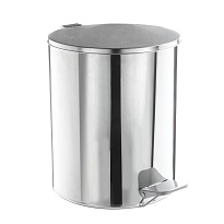 Ведро для мусора с педалью, усиленное, Титан, 15 л, нержавеющая сталь, хром в Шахты