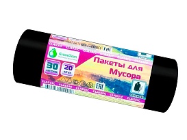 Мешки для мусора 30 л, черные, в рулоне 20 шт., ПНД, 7 мкм, 600х500 мм, MIRPACK Classik, 302040 в Шахты Мешки для мусора 30 л, черные, в рулоне 20 шт., ПНД, 7 мкм, 600х500 мм, MIRPACK Classik, 302040 в Шахты