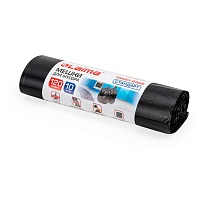 Мешки для мусора 120 л, черные, в рулоне 10 шт., ПНД, 14 мкм, 1100х700 мм, LAIMA, 601385 в Шахты