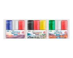 Мешки для мусора 30 л, ассорти, в рулоне 20 шт., ПНД, 9 мкм, 600х500 мм, GRIFON Триколор, 101-024 в Шахты