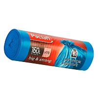 Мешки для мусора 160 л, синие, в рулоне 10 шт., ПВД, 21 мкм, 1200х870 мм, PACLAN Big&Strong, 604075 в Шахты Мешки для мусора 160 л, синие, в рулоне 10 шт., ПВД, 21 мкм, 1200х870 мм, PACLAN Big&Strong, 604075 в Шахты
