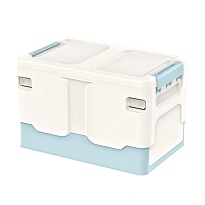 Ящик пластиковый складной белый, дно голубое, 370х240х240 мм в Шахты