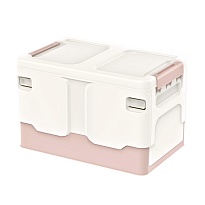 Ящик пластиковый складной белый, дно розовое, 370х240х240 мм в Шахты