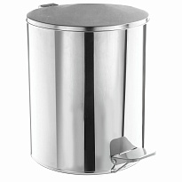 Ведро для мусора с педалью, усиленное, ТИТАН, 7 л, кольцо под мешок, нержавеющая сталь, хром в Шахты Ведро для мусора с педалью, усиленное, ТИТАН, 7 л, кольцо под мешок, нержавеющая сталь, хром в Шахты