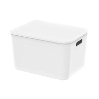 Ящик пластиковый вкладываемый белый 410х305х245 мм в Шахты Ящик пластиковый вкладываемый белый 410х305х245 мм в Шахты