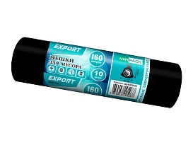 Мешки для мусора 160 л, ароматизированные, черные, в рулоне 10 шт., ПВД, 80 мкм, 1100х930 мм, EXPORT, exp16010142 в Шахты Мешки для мусора 160 л, ароматизированные, черные, в рулоне 10 шт., ПВД, 80 мкм, 1100х930 мм, EXPORT, exp16010142 в Шахты