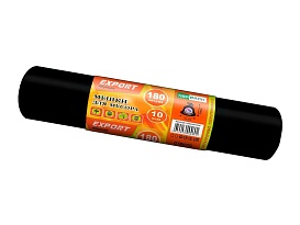 Мешки для мусора 180 л, ароматизированные, черные, в рулоне 10 шт., ПВД, 80 мкм, 1100х930 мм, EXPORT, exp18010142 в Шахты