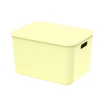 Ящик пластиковый вкладываемый светло-желтый 410х305х245 мм в Шахты