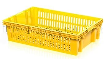 Ящик для овощей, фруктов и хлеба Евролоток желтый в Шахты Ящик для овощей, фруктов и хлеба Евролоток желтый в Шахты