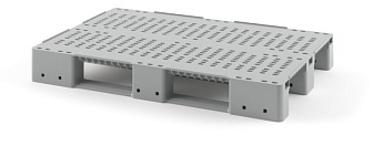 Поддон пластиковый перфорированный (усилен 2 трубами) с бортиками серый в Шахты