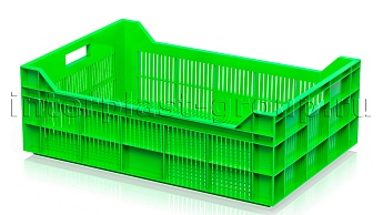 Ящик для овощей, фруктов и ягод перфорированный светло-зеленый в Шахты Ящик для овощей, фруктов и ягод перфорированный светло-зеленый в Шахты