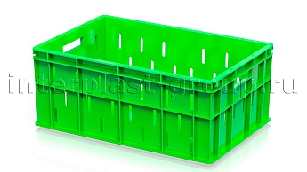 Ящик для молока, мяса, овощей и фруктов малая перфорация дно сплошное светло-зеленый в Шахты Ящик для молока, мяса, овощей и фруктов малая перфорация дно сплошное светло-зеленый в Шахты
