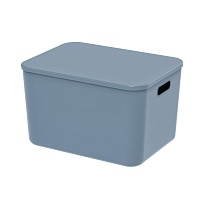 Ящик пластиковый вкладываемый синий 410х305х245 мм в Шахты