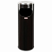 Урна с пепельницей 18 литров, нержавеющая сталь, черная, LAIMA PROFESSIONAL в Шахты Урна с пепельницей 18 литров, нержавеющая сталь, черная, LAIMA PROFESSIONAL в Шахты