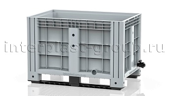 Контейнер iBox сплошной на полозьях с краном серый в Шахты Контейнер iBox сплошной на полозьях с краном серый в Шахты